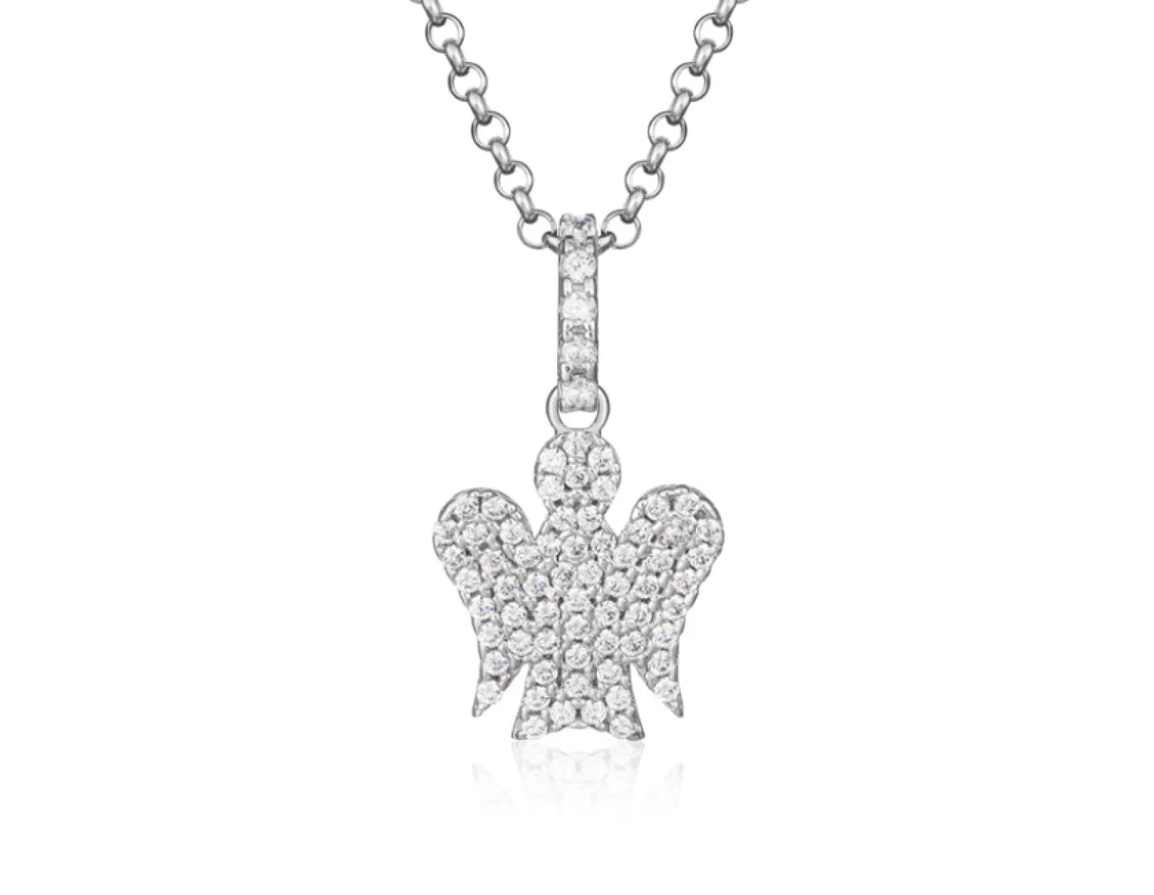 collana_con_angelo_in_arg_0.webp Best Collana Con Angelo In Argento E Zirconi Giannotti | GIA285 Donna Gioielli Moda Donna
