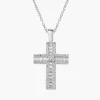 Discount Collana con Croce di Zirconi Bianchi Baguette |  CLCRBABBBZ Donna Gioielli Moda Donna