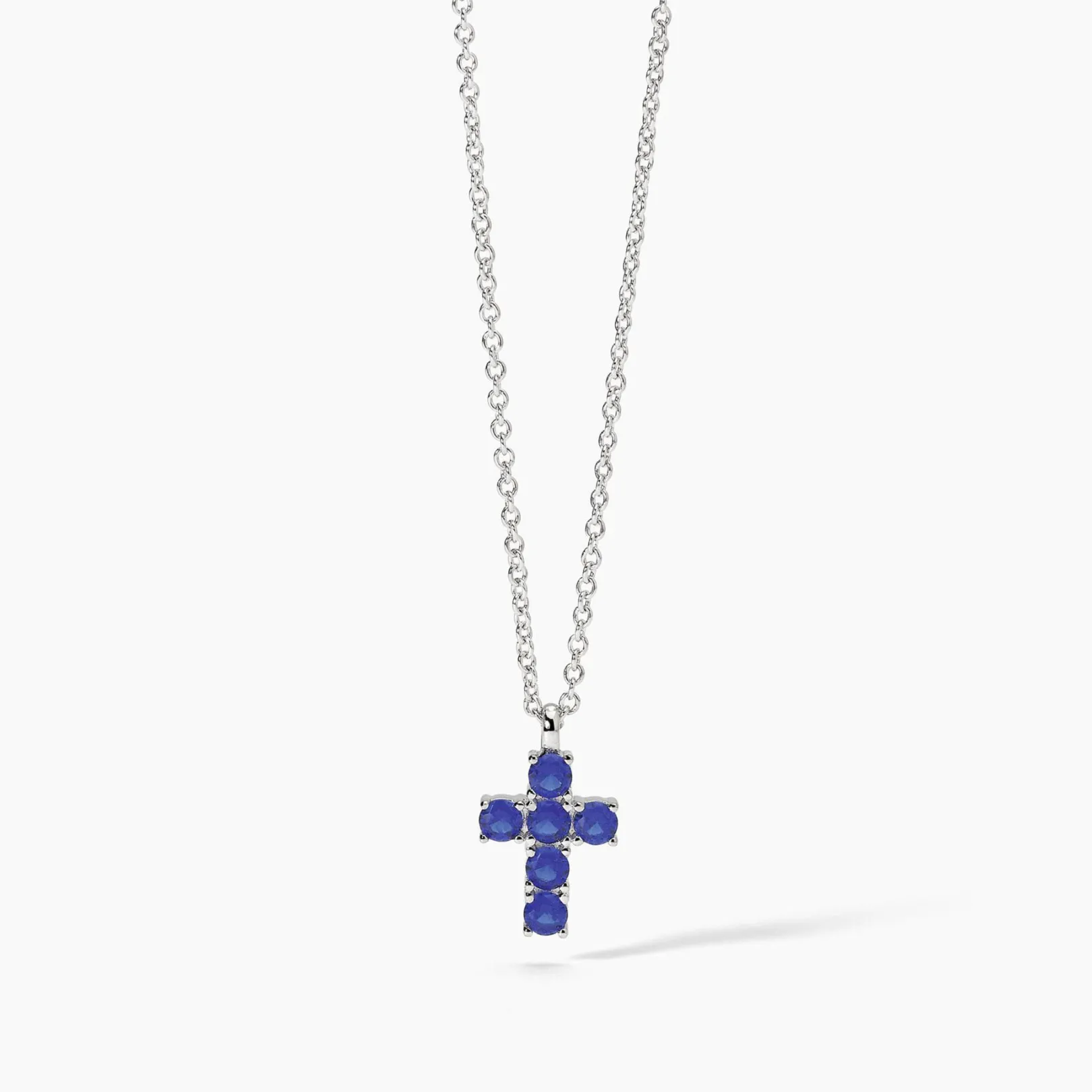 collana_con_croce_e_zaffi_0.webp Outlet Collana Con Croce E Zaffiri Gioielli | 553660 Donna Gioielli Moda Donna