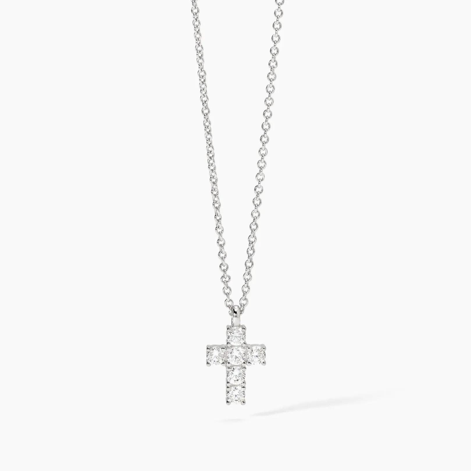 collana_con_croce_e_zirco_0.webp Discount Collana Con Croce E Zirconi Gioielli | 553658 Donna Gioielli Moda Donna