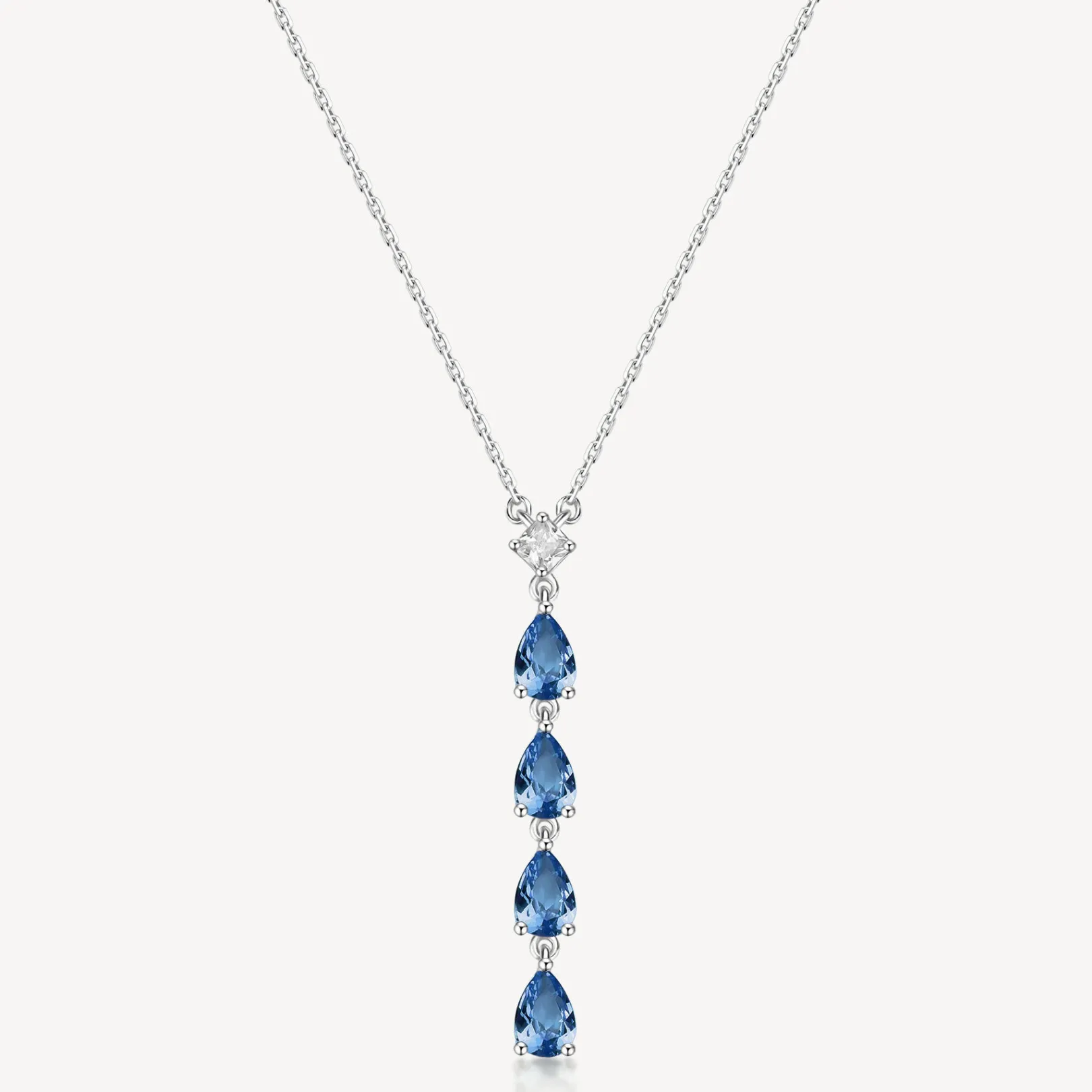collana_con_pendente_zirc_0-3.webp Outlet Collana Con Pendente Zirconi Freedom Blue Gioielli Brosway Fancy | FFB110 Donna Gioielli Moda Donna