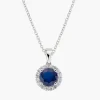 Sale Collana Diamond con Zircone tondo Blu | CLLUBOBBBLZ Donna Gioielli Moda Donna
