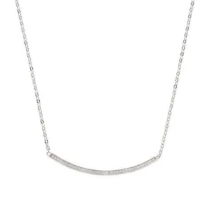 Clearance Collana Donna Barretta Con Zirconi Bianchi Gioielli | CLBACBBZ Donna Gioielli Moda Donna