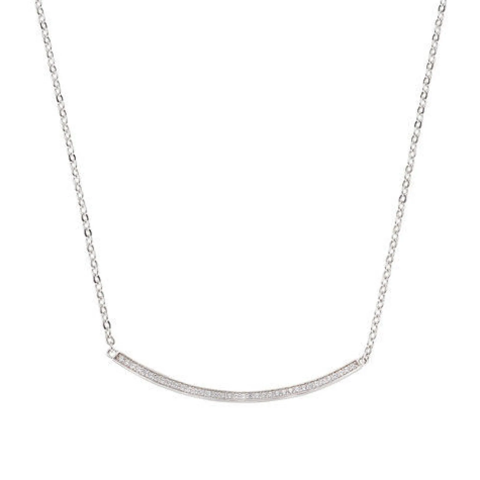 collana_donna_barretta_co_0.webp Clearance Collana Donna Barretta Con Zirconi Bianchi Gioielli | CLBACBBZ Donna Gioielli Moda Donna