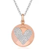 Best Collana Donna Chiama Angeli In Argento Rosato E Cuore Di Zirconi | SFA156 Donna Gioielli Moda Donna