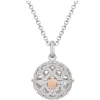 Outlet Collana Donna Chiama Angeli In Argento, Zirconi Bianchi E Angelo Rosato |  SFA111 Donna Gioielli Moda Donna