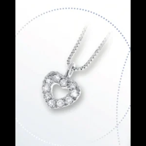 New Collana Donna Cuore In Oro Bianco E Diamanti Gioielli e Delucchi | CLN011328 Donna Gioielli Donna