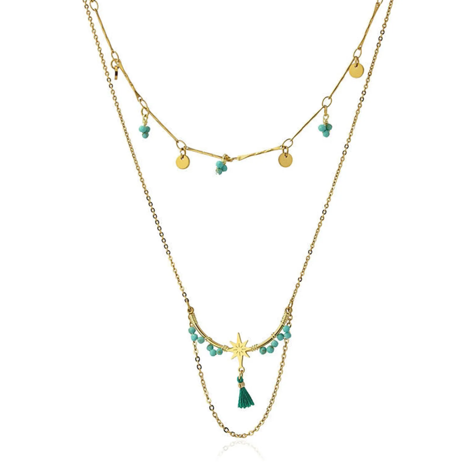 collana_donna_in_acciaio__0-20.webp Best Collana Donna In Acciaio A Doppio Filo Gioielli | COA961AT Donna Gioielli Moda Donna