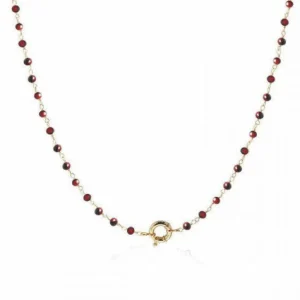 Discount Collana Donna In Acciaio Con Pietre Gioielli | BCO172RO Donna Gioielli Moda Donna