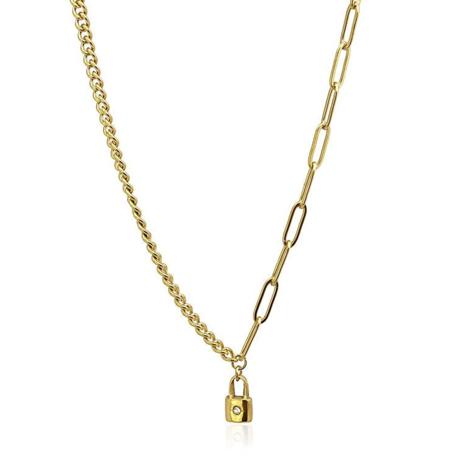 collana_donna_in_acciaio__0-38.webp Best Collana Donna In Acciaio Con Lucchetto Gioielli | BCO155D Donna Gioielli Moda Donna