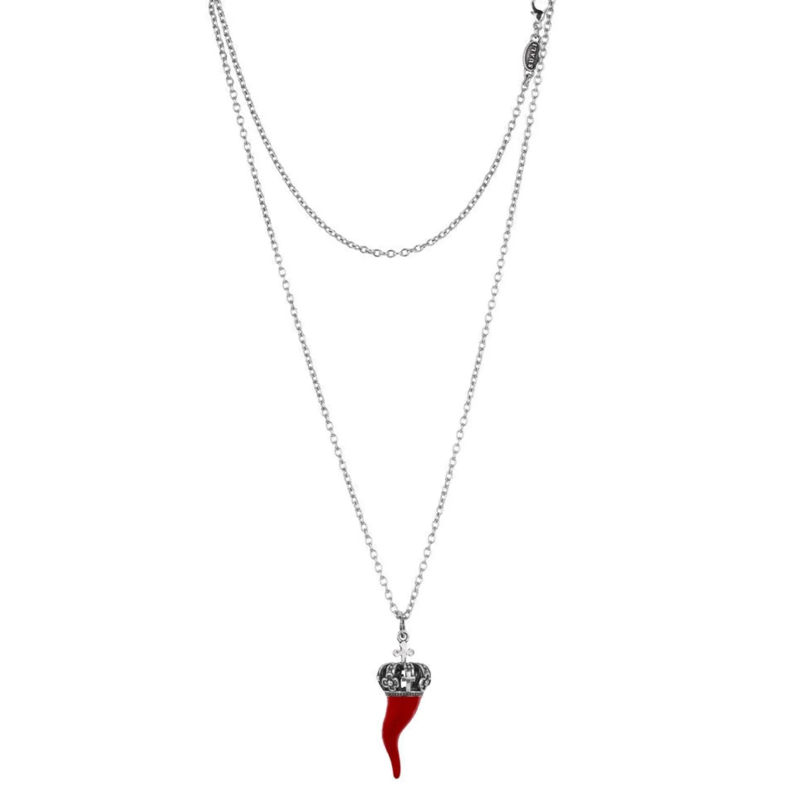 collana_donna_in_argento__0-14.webp Online Collana Donna In Argento Con Corno Gioielli | BM2037/1 Donna Gioielli Moda Donna