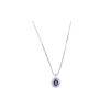 Discount Collana Donna In Oro Bianco Diamanti E Zaffiro Gioielli E Delucchi | CLN011378 ZF Donna Gioielli Donna
