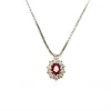 Clearance Collana Donna In Oro Brillanti E Rubino Gioielli E Delucchi | CLN009399 RB Donna Gioielli Donna
