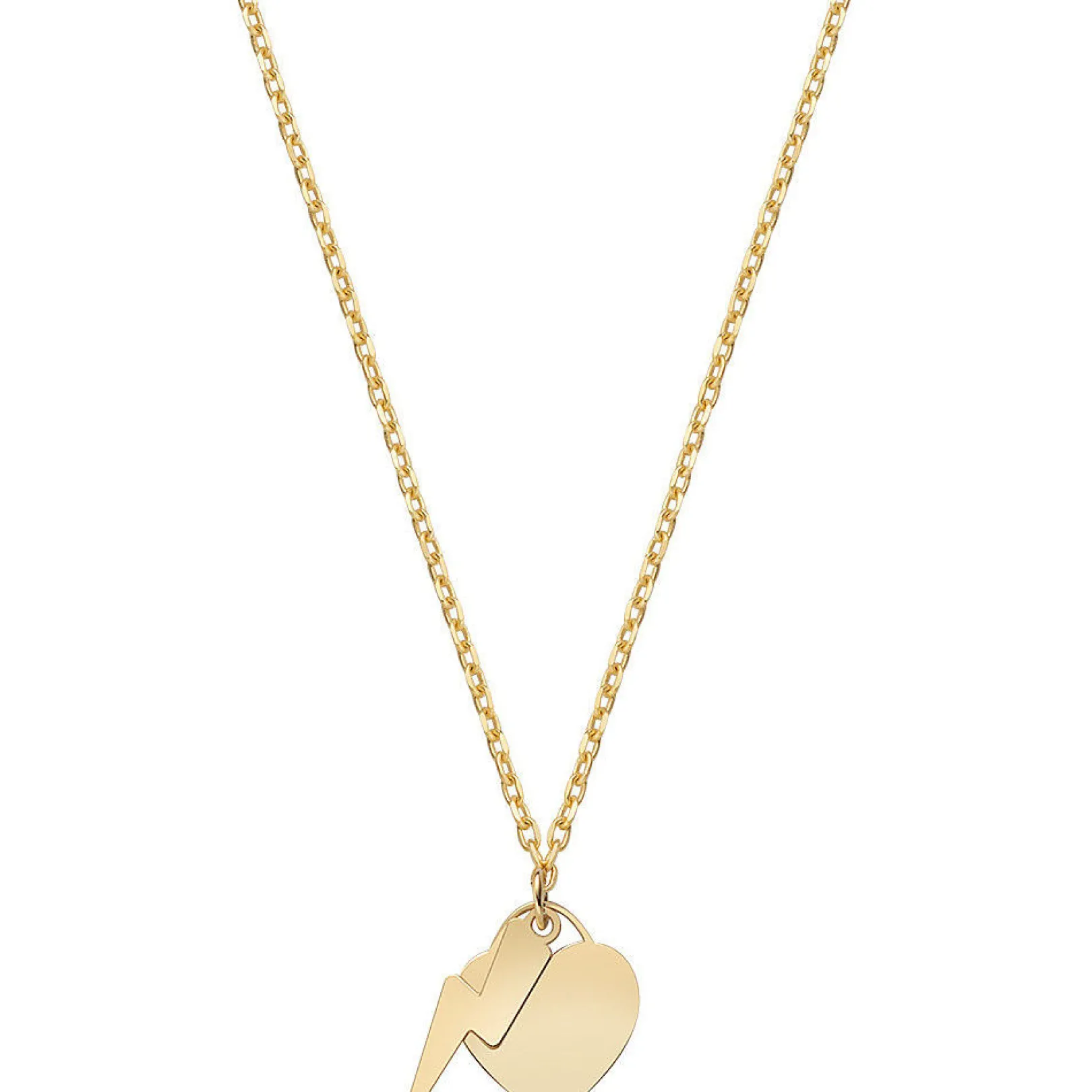 collana_donna_in_oro_con__0-6.webp Fashion Collana Donna In Oro Con Cuore E Fulmine Gioielli | AU9CLCFG3 Donna Gioielli Moda Donna