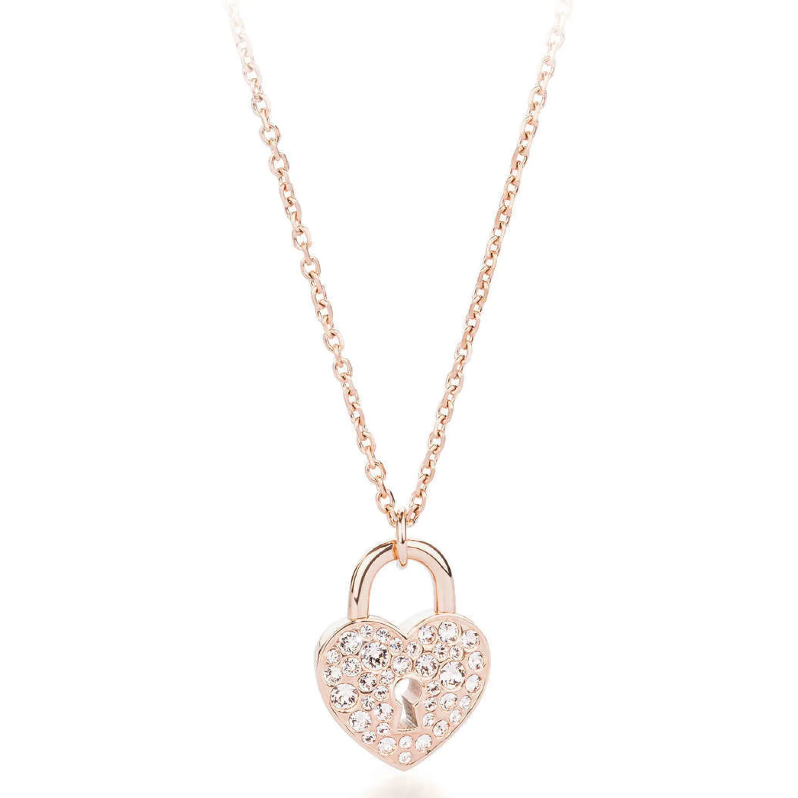 collana_donna_lucchetto_i_0.webp Hot Collana Donna "Lucchetto" In Acciaio Con Cristalli Swarovski Gioielli | BPV09 Donna Gioielli Moda Donna