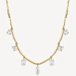 Discount Collana Donna Placcata Oro Con Zirconi Gioielli Brosway Affinity | BFF181 Donna Gioielli Moda Donna