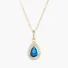 Fashion Collana Dorata Goccia di Luce Blu | CLPGOGBBLZ Donna Gioielli Moda Donna