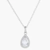 Fashion Collana Goccia di Luce Bianca | CLPGOBBBZ Donna Gioielli Moda Donna