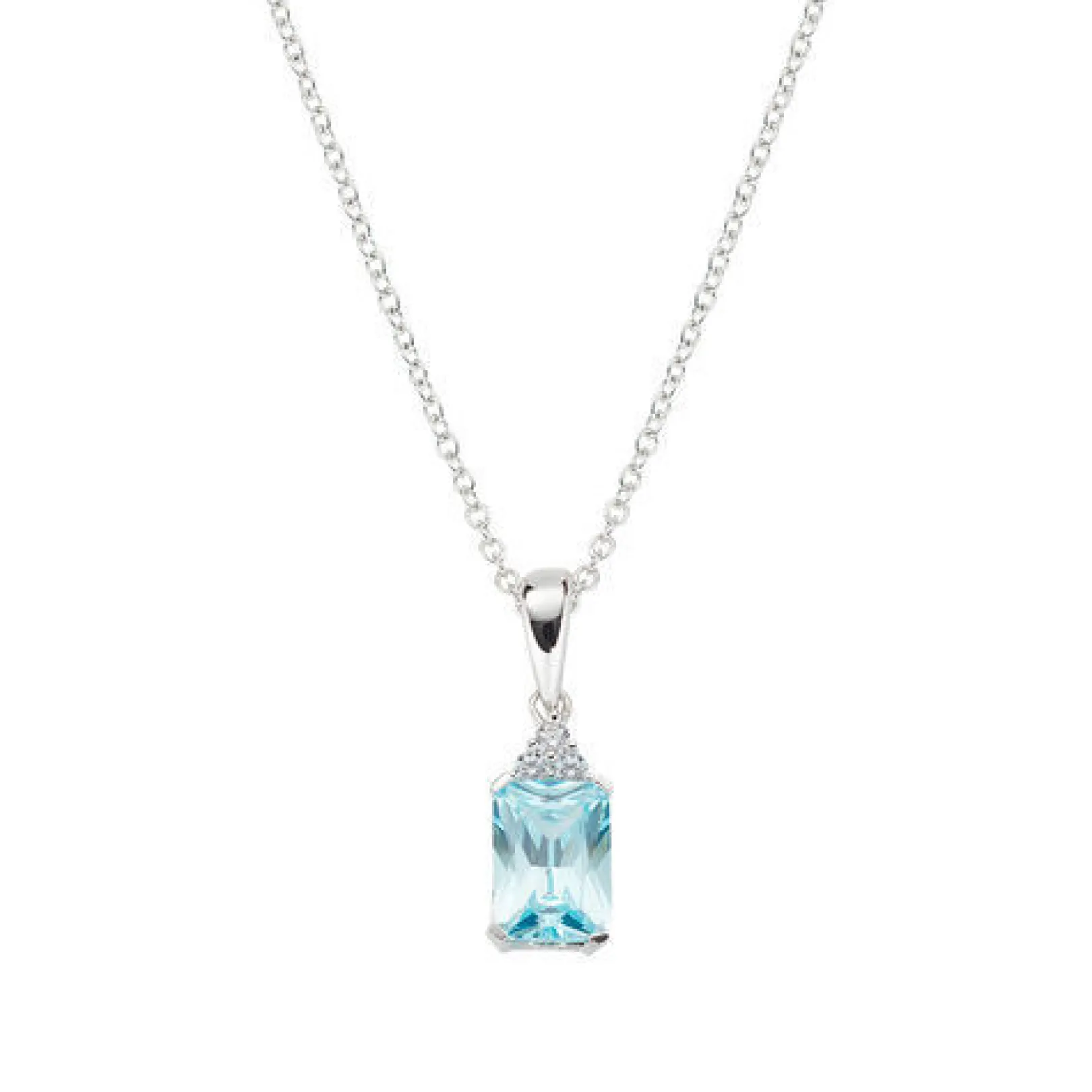 collana_princess_con_zirc_0-4.webp Clearance Collana Princess Con Zirconi Acqua Marina E Bianchi | CLBABBACZ Donna Gioielli Moda Donna