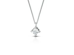 New Collana punto luce in oro bianco e diamante cod.PL002 da Ct.0,02 a 0,51 Donna Gioielli Donna