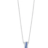 Clearance Collana Decò in Oro Biaco con Diamanti e Zaffiri | P10FM001/ZB Donna Gioielli Donna