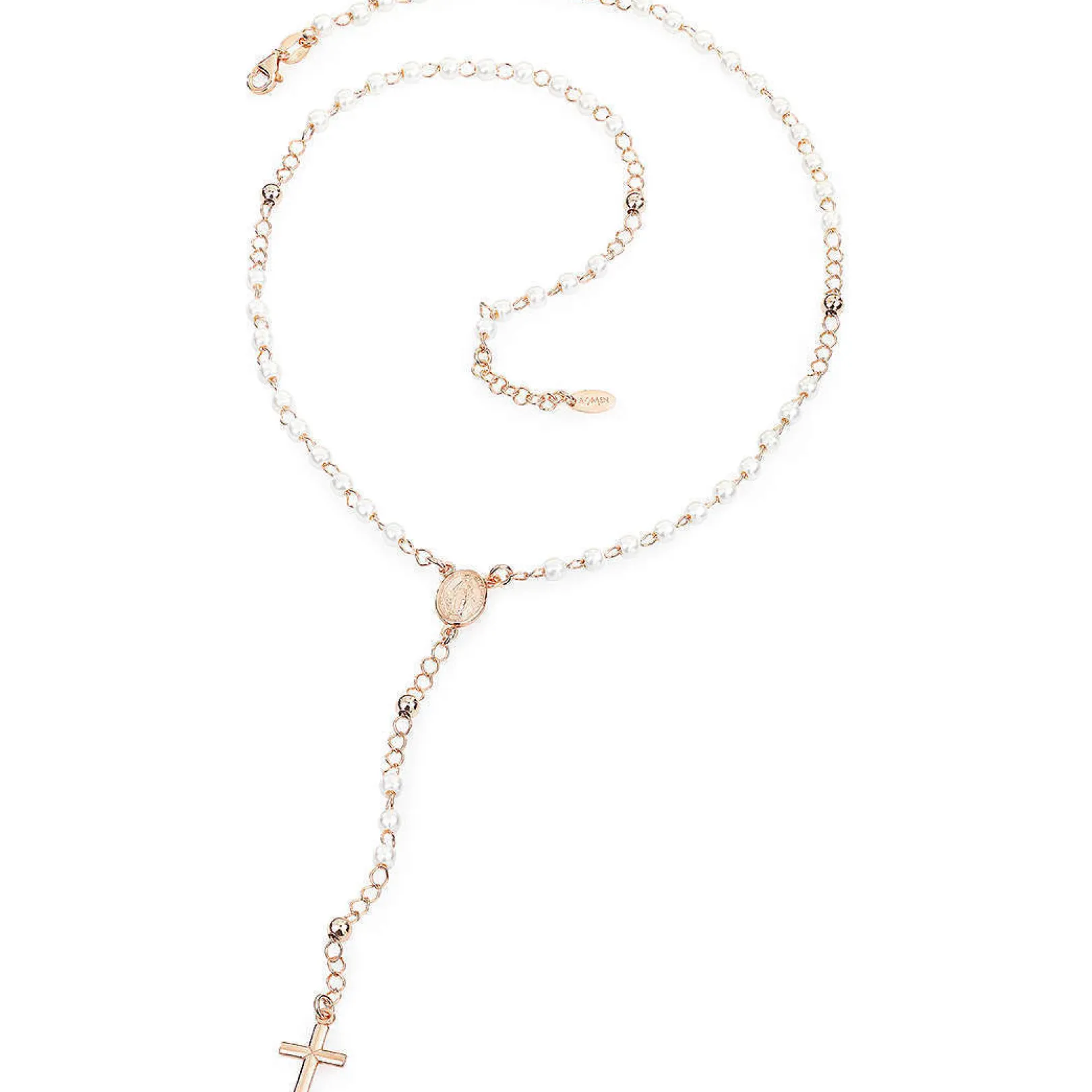 collana_rosario_in_argent_0-7.webp Hot Collana Rosario In Argento Rosè Gioielli Rosari | CRORB4 Donna Gioielli Moda Donna