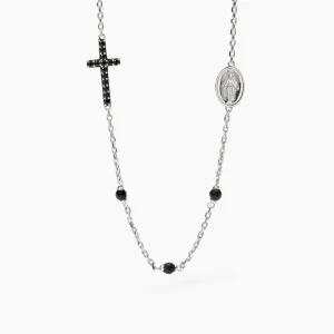 Hot Collana Uomo Con Croce E Madonnina Gioielli | 553680 Uomo Gioielli Moda Uomo