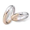Hot Fedi Nuziali In Oro Bianco Ed Oro Rosa | 3272UBR - 3272DBR Fedi Nuziali