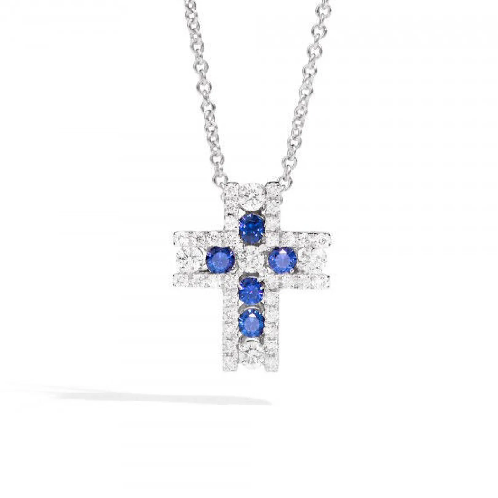 girocollo_croce_in_oro_di_0-1.webp Outlet Girocollo Croce In Oro Diamanti E Zaffiri Gioielli Decò | P10CR845/ZB-45 Donna Gioielli Donna