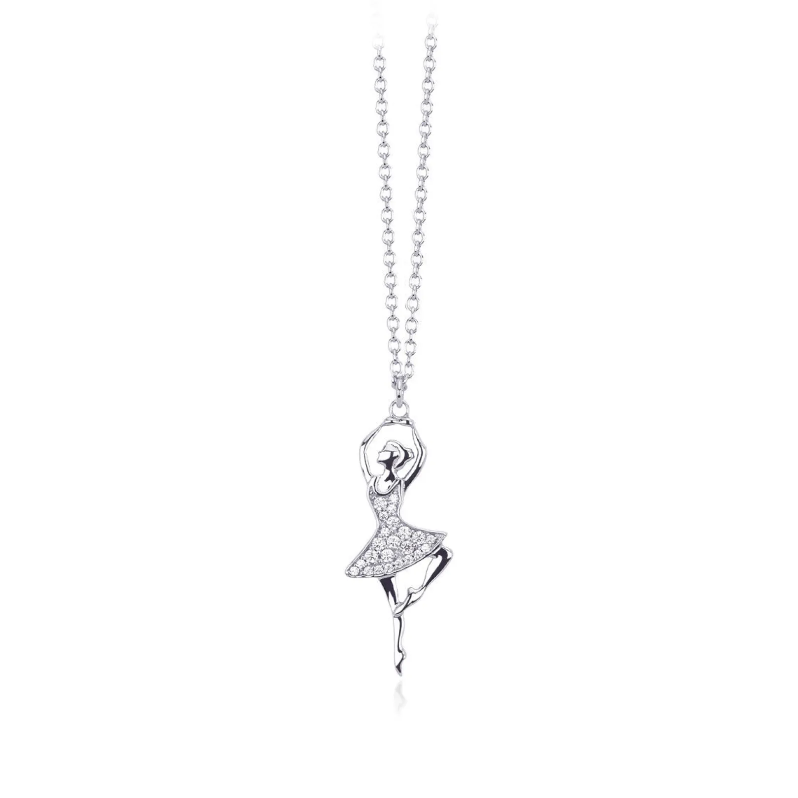 girocollo_donna_in_argent_0-4.webp Best Girocollo Donna In Argento Con Ballerina Gioielli | 553159 Donna Gioielli Moda Donna
