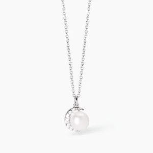 Clearance Girocollo In Argento Con Perla Gioielli | 553730 Donna Gioielli Moda Donna