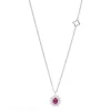 Outlet Girocollo In Oro Bianco Diamanti E Rubino Gioielli Camelia | P77CC001/RB-45 Donna Gioielli Donna