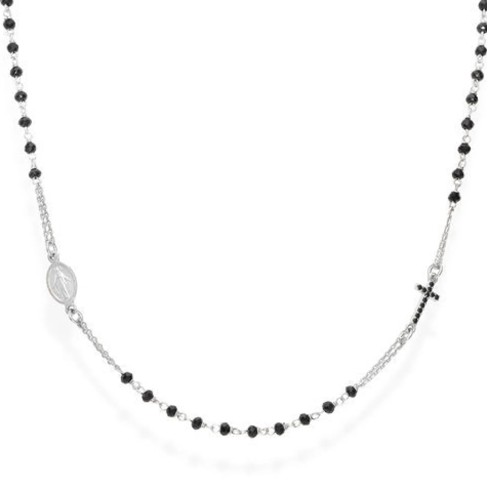 girocollo_rosario_amen_do_0.webp New Girocollo Rosario Donna Con Cristalli e Zirconi Neri | CRO25BNZ3 Donna Gioielli Moda Donna