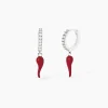 Outlet Orecchini A Cerchio Con Cornetto Pendente Gioielli | 563783 Donna Gioielli Moda Donna
