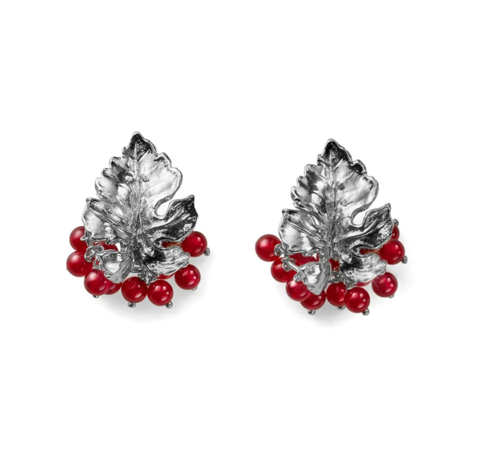 orecchini_a_lobo_vitis_in_0.webp Sale Orecchini A Lobo Vitis In Argento E Agata Rubino Mariacristinasterling | G3464 Donna Gioielli Moda Donna
