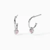 Hot Orecchini Bambina A Cerchio Pendente Cuore Rosa Gioielli | 563769 Gioielli Moda Bimbi