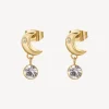 Best Orecchini Chakra Luna Finitura In Oro Gioielli | BHKE181 Donna Gioielli Moda Donna
