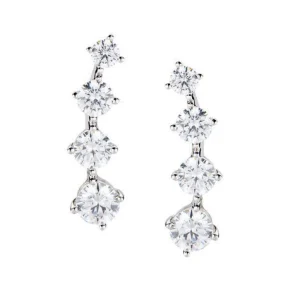 Discount Orecchini Diamonds Cascata Con Zirconi Bianchi Gioielli | E4BBZ Donna Gioielli Moda Donna