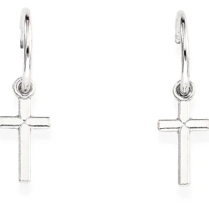 Discount Orecchini Donna A Croce In Argento Gioielli Prega Ama | ORCRB3 Donna Gioielli Moda Donna