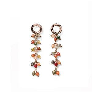 Discount Orecchini Donna Pendenti Enjoy Argento Rosa Rosa A Cascata Multicolor Mariacristinasterling | G4111R Donna Gioielli Moda Donna