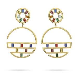 Discount Orecchini Donna Zirconi Colorati Gioielli | CPE127D Donna Gioielli Moda Donna | Idee Regalo