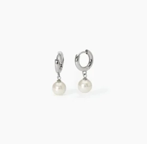 Clearance Orecchini In Acciaio Con Pendente Perla | 261424 Donna Gioielli Moda Donna