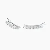 Fashion Orecchini Lunetta Con Zirconi Bianchi Gioielli | 563103 Donna Gioielli Moda Donna