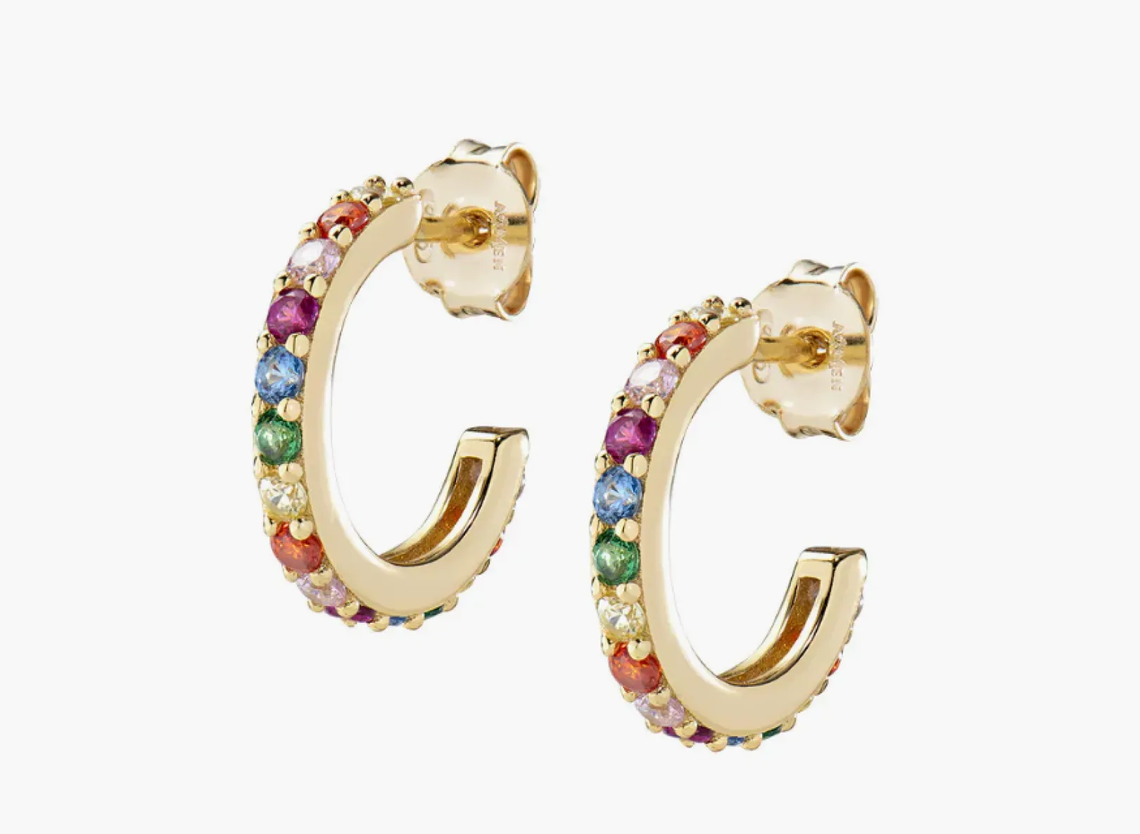 orecchini_mini_cerchio_ar_0.webp Sale Mini Cerchio Arcobaleno Dorati Gioielli Amen | ORRABOGMZ3 Donna Gioielli Moda Donna