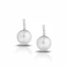Sale Orecchini Oro Bianco, Perle Acqua Dolce E Diamanti LeLune Classic | LLEA718 Donna Gioielli Donna