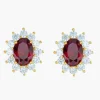 Online Royal Lady Dorati Con Zircone Rubino Amen | ORLDMGBR Donna Gioielli Moda Donna
