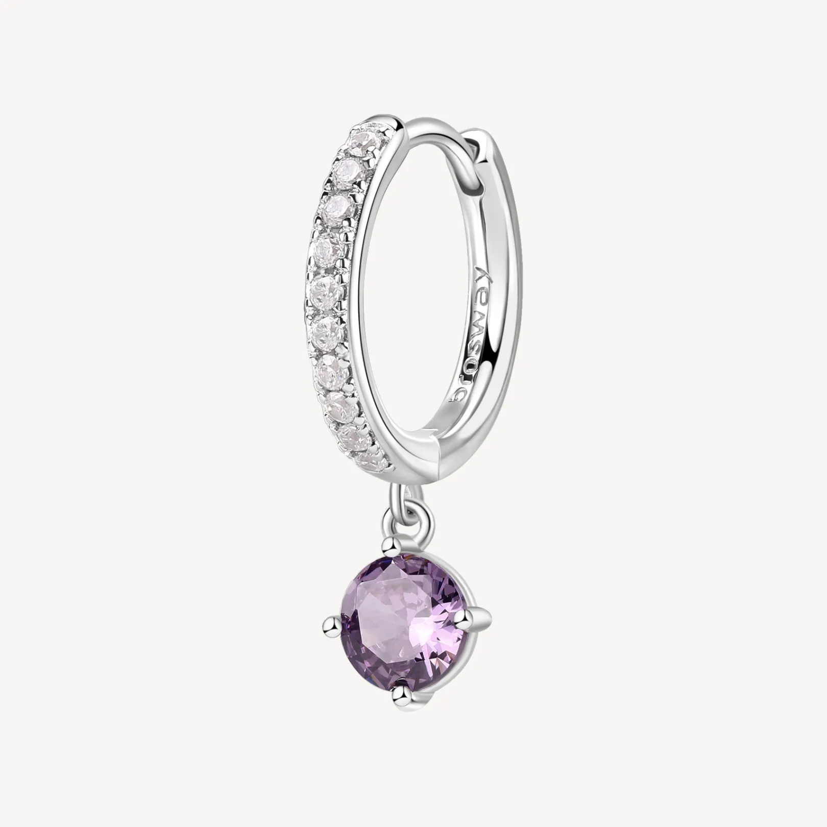 orecchino_singolo_donna_a_0-18.webp New Orecchino Singolo Donna A Cerchietto Con Pendente Amethyst Gioielli Fancy | FMP87 Donna Gioielli Moda Donna