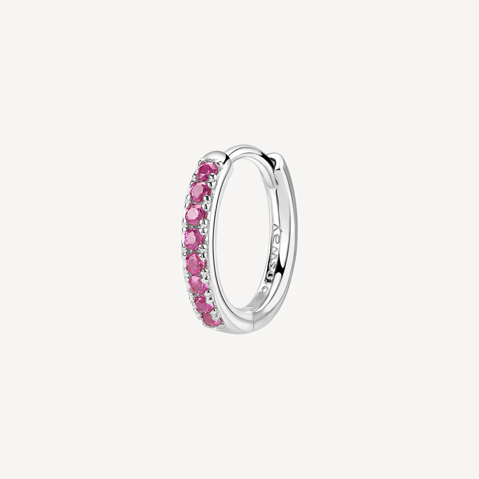 orecchino_singolo_donna_a_0-6.webp Online Orecchino Singolo Donna A Cerchietto Ruby Gioielli Fancy | FPR85 Donna Gioielli Moda Donna