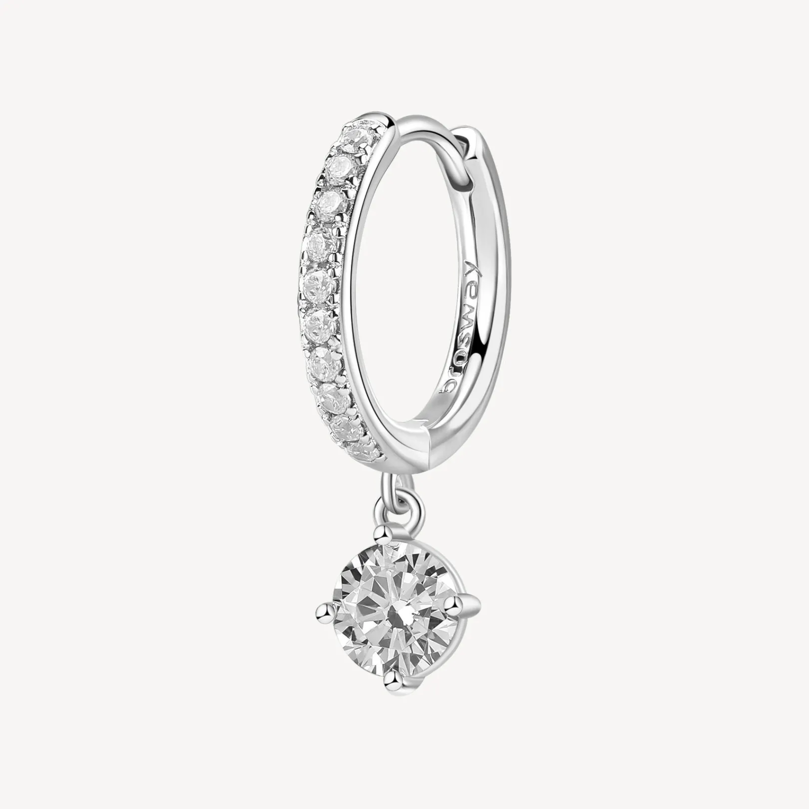 orecchino_singolo_donna_a_0-8.webp Discount Orecchino Singolo Donna A Cerchietto Con Pendente Zircone Gioielli Fancy | FIW90 Donna Gioielli Moda Donna
