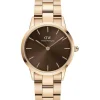 Outlet Orologio Wellington Iconic Link Amber 36 Rose Gold Brown | DW00100461 Donna Orologi Donna | Orologi Uomo